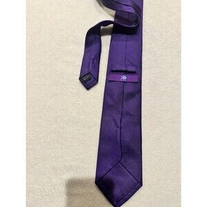 Egara Tie 100% Silk Necktie Purple Herringbone 4”X 60”